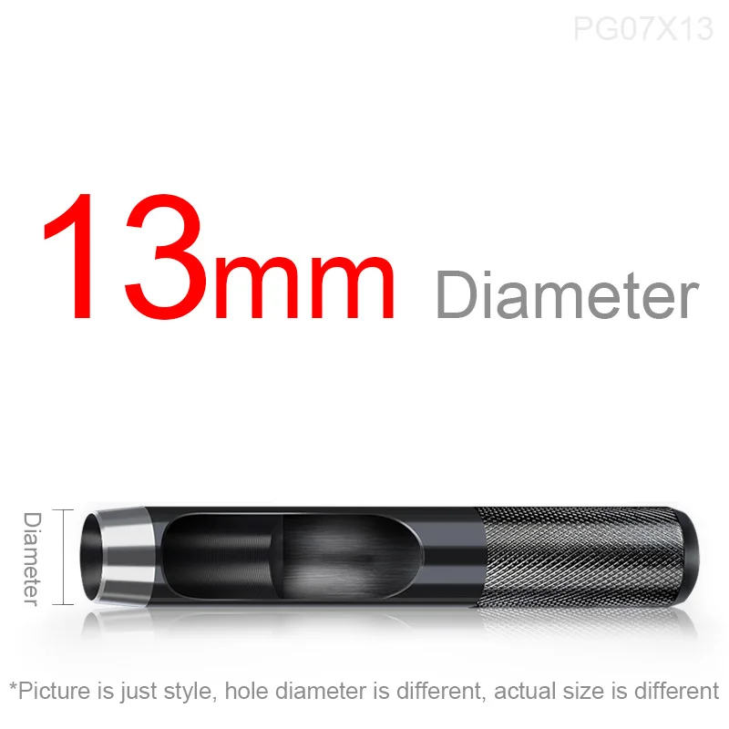13mm 1-50 мм круглый полый перфоратор набор кожаных инструментов для рукоделия резак для часов ленты ремни прокладка ткань холст бумага пластмассы ушко - Цвет: 13mm