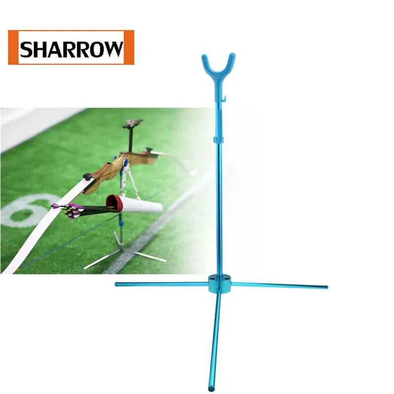 

1PC New Recurve Bow Stand Archery Bow Stands Camping Metal Arrows Shelf Aluminum Alloy High Quality Durable CNC Process