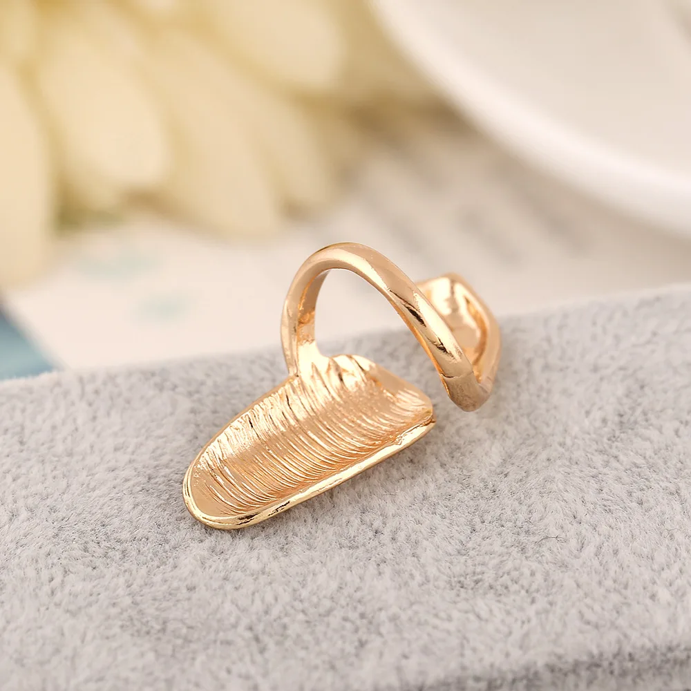

Simple Rings Jewelry Elegant Charm Wedding Gold Color Fingernail Rings For Women Adjustable Knuckle Anelli Donna