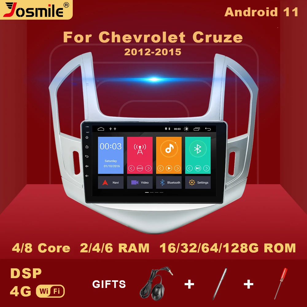 

6G+128GB 2 din Android 11 Car Multimedia Video Player For Chevrolet Cruze 2012-2015 Radio Navigation GPS Stereo Carplay Wifi DSP