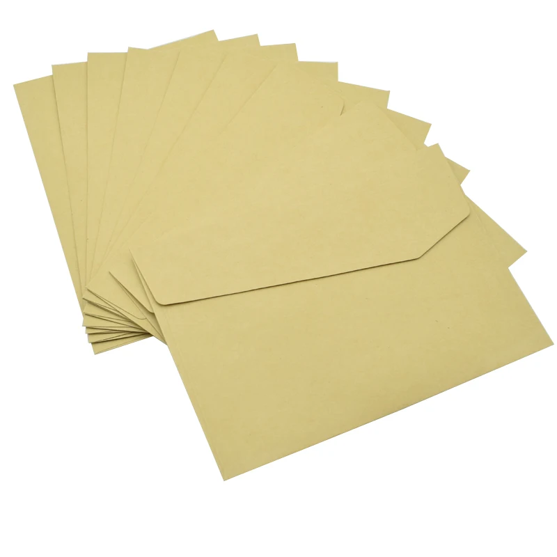 

10PCS Classical White Black Kraft Blank Paper Envelope Letter Holder Window Envelopes