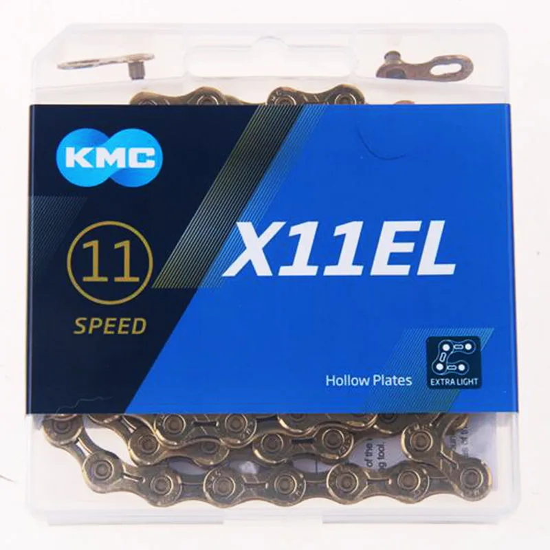 KMC X8 X9 X9sl X10 X10sl X11SL Z99 велосипедная цепь 9S 10S 11S золото для MTB/шоссейного велосипеда fo Shimano/SRAM 8 9 10 11 скорость 116л/цепной велосипед - Цвет: X11EL-Gold