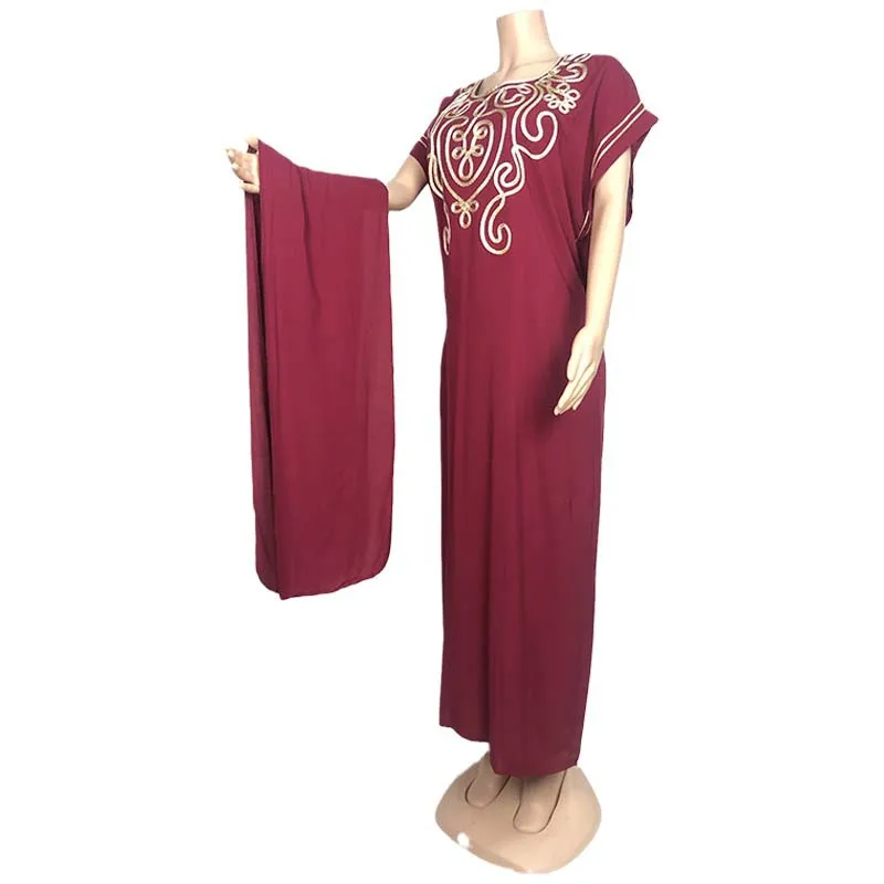 Модное платье с вышивкой Рамадан ИД абайя Дубай Турция мусульманский костюм платья Abayas для женщин длинное платье xxl