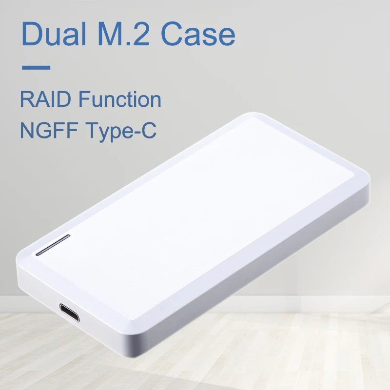 Uneatop Dual Bay USB3.1 type-C  M.2 NGFF  SSD HDD enclosrout  B + M    