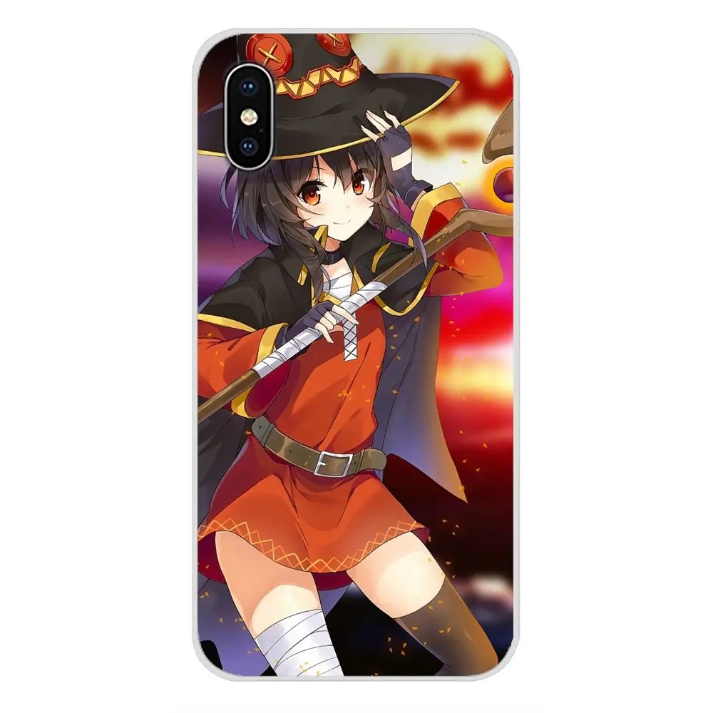 Чехол для мобильного телефона Mobile Phone Skin Cover Japan Anime Konosuba Megumin для Apple iPhone X XR XS 11 12Pro MAX 4S 5S 5C SE 2020 6S 7 8 Plus iPod 5 6.