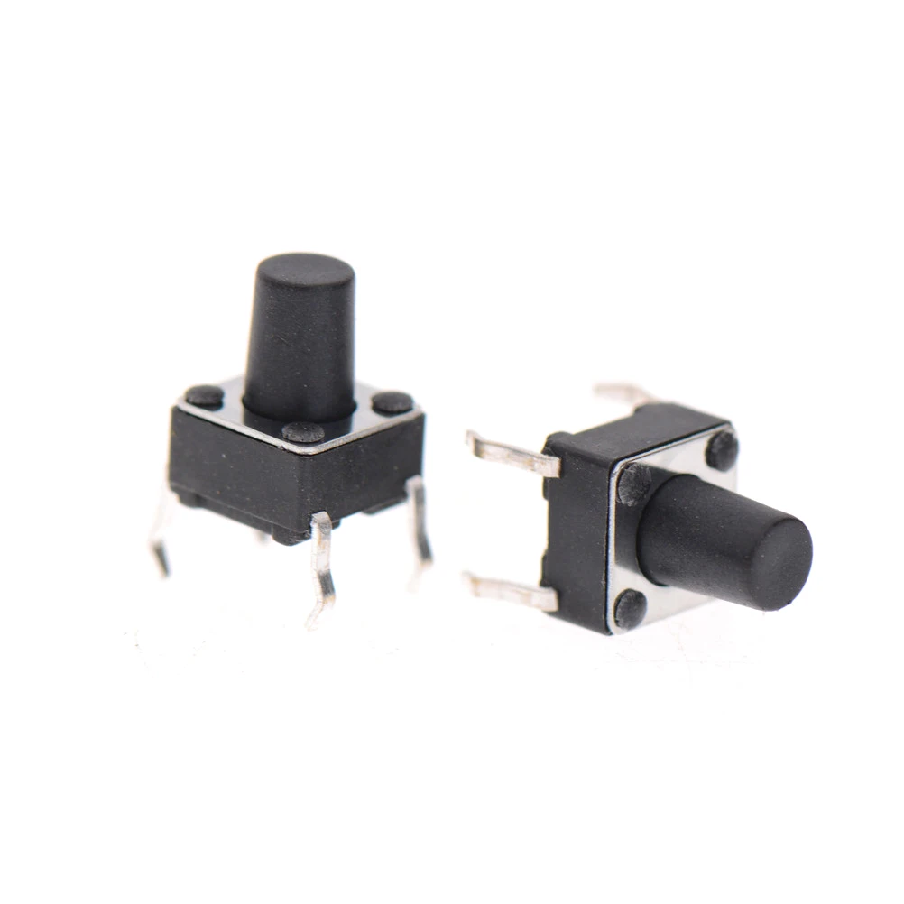 

50pcs/lot DC 12V 0.5A 6x6x8MM 4PIN Tactile Tact Push Button Micro Switch Direct Self-Reset