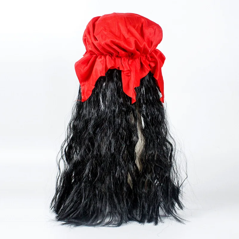 Пираты Карибы Хэллоуин аксессуары косплей Капитан Джек парик с капюшоном маска