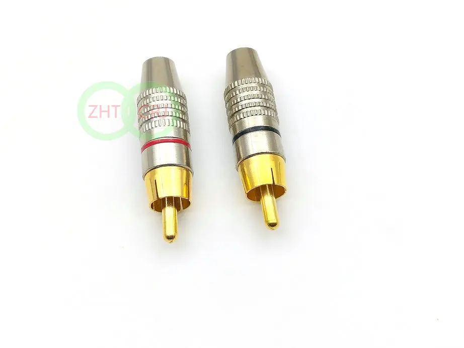 100pcs RCA Plug Audio Video Locking Cable Connector Gold Plated | Обустройство дома