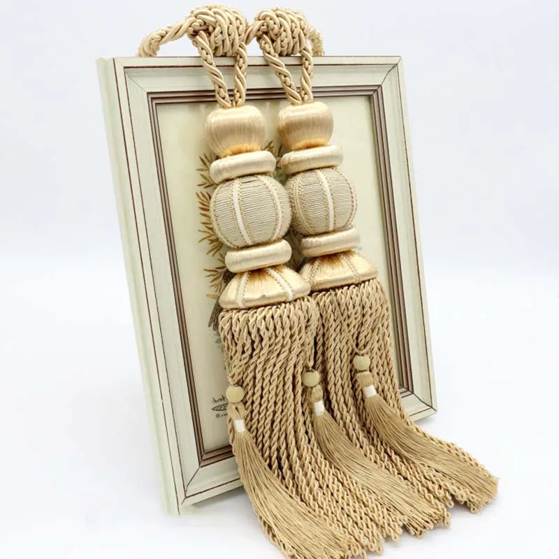 European handmade rich tassel ball exquisite curtain hanging straps tied rope buckle | Дом и сад