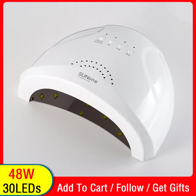 SUNone 48 Вт Светодиодная УФ лампа для ногтей сушилка 30 шт/светодиоидная отверждения