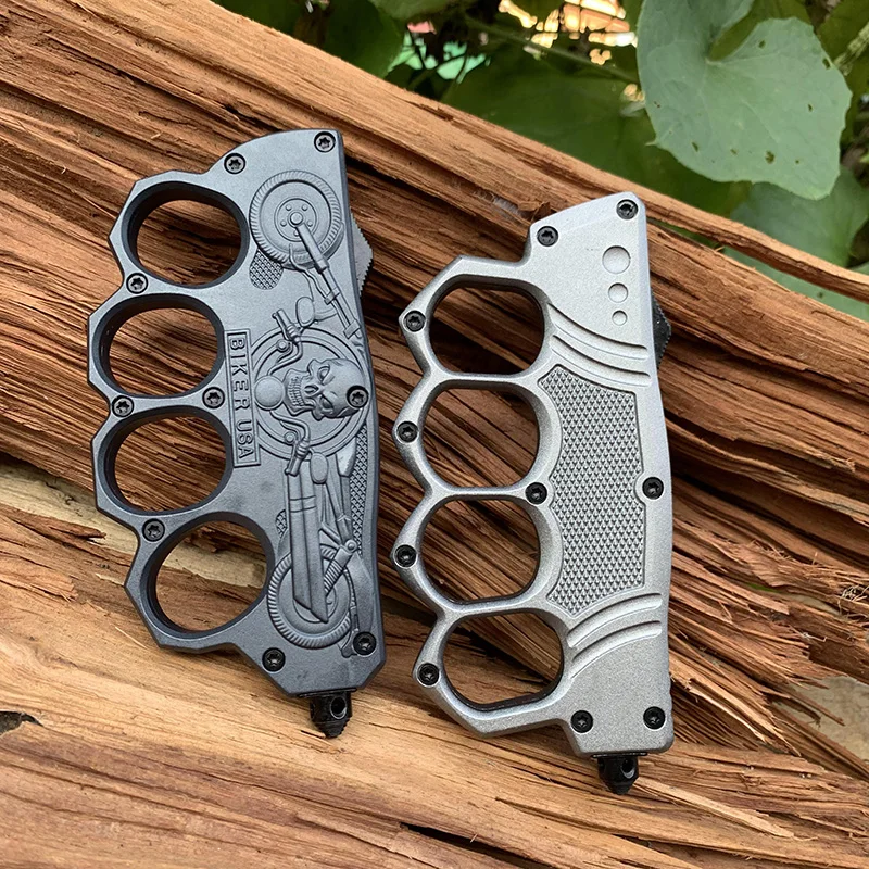 

High quality glove tactical knife zinc aluminum alloy handle outdoor camping self-defense EDC pocket tool