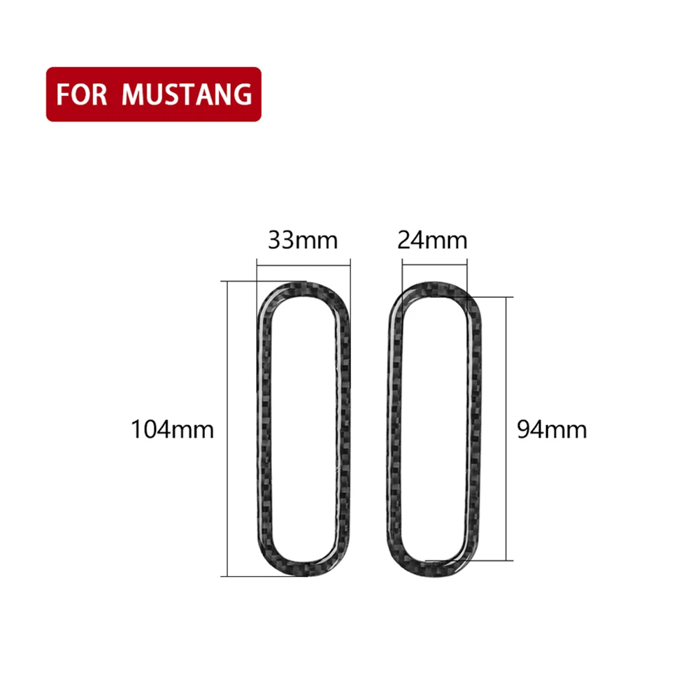 

For Ford Mustang 2009-2013 Car Interior Decoration Carbon Fiber Car Door Air Conditioner Outlet Vent Vehicle Stickers Cover Trim