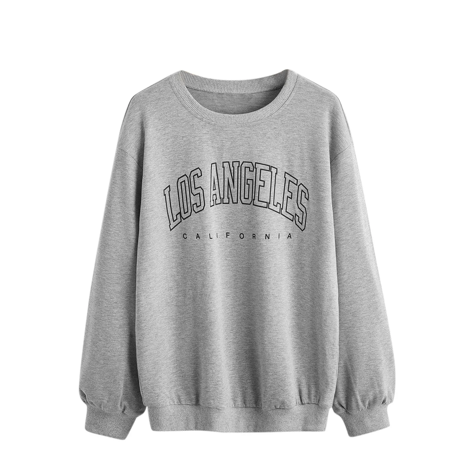 59# Women's Sweatshirt Tops Fashion Letter Print O Neck Long-sleeve Hooded Sweatshirt Tops Pullover Autumn Hooded Toppies