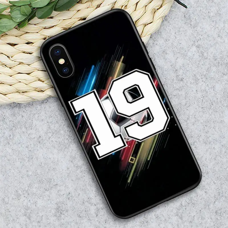 

Football Lucky number And letter Phone Case for iPhone 11 12 pro XS MAX 8 7 6 6S Plus X 5S SE 2020 XR mini