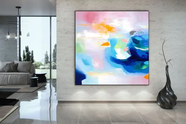 

Экстра большая настенная живопись, оригинальная современная абстрактная живопись вручную, Горизонтальная и вертикальная, огромный размер,...