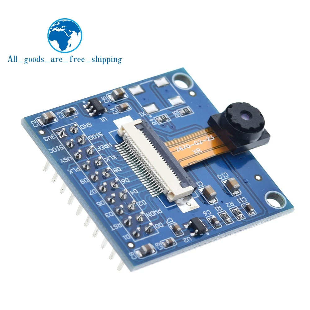 

TZT 1PC OV7670 module with adapter board contains the camera Integrated Circuits Board