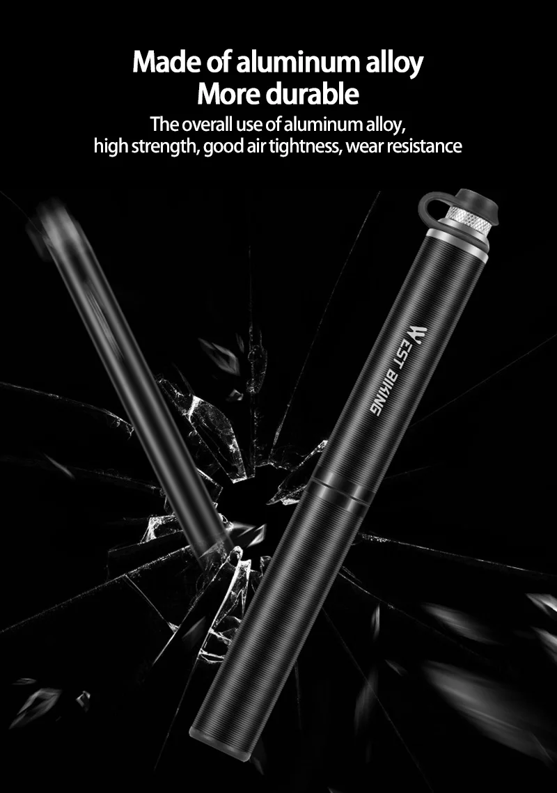 

Sturdy Durable High Air Tightness Bike Pump High Pressure Inflatable Tube Bike Pump Portable Mountain Road Bike Riding Equipment
