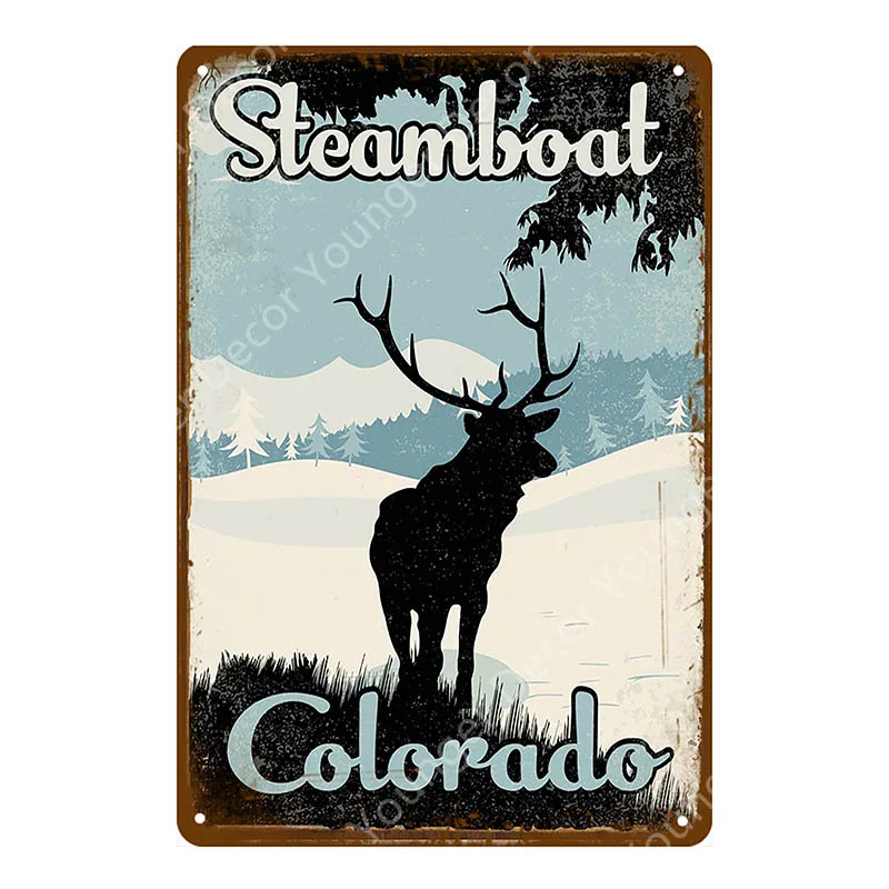 YD2989AI Man Cave Warning Hunting Tin Sign Vintage Wall Decor For Farm House Gun Shop Decorative Plate Hunter Gift Deer Poster YI-143 - Цвет: YD2989AI