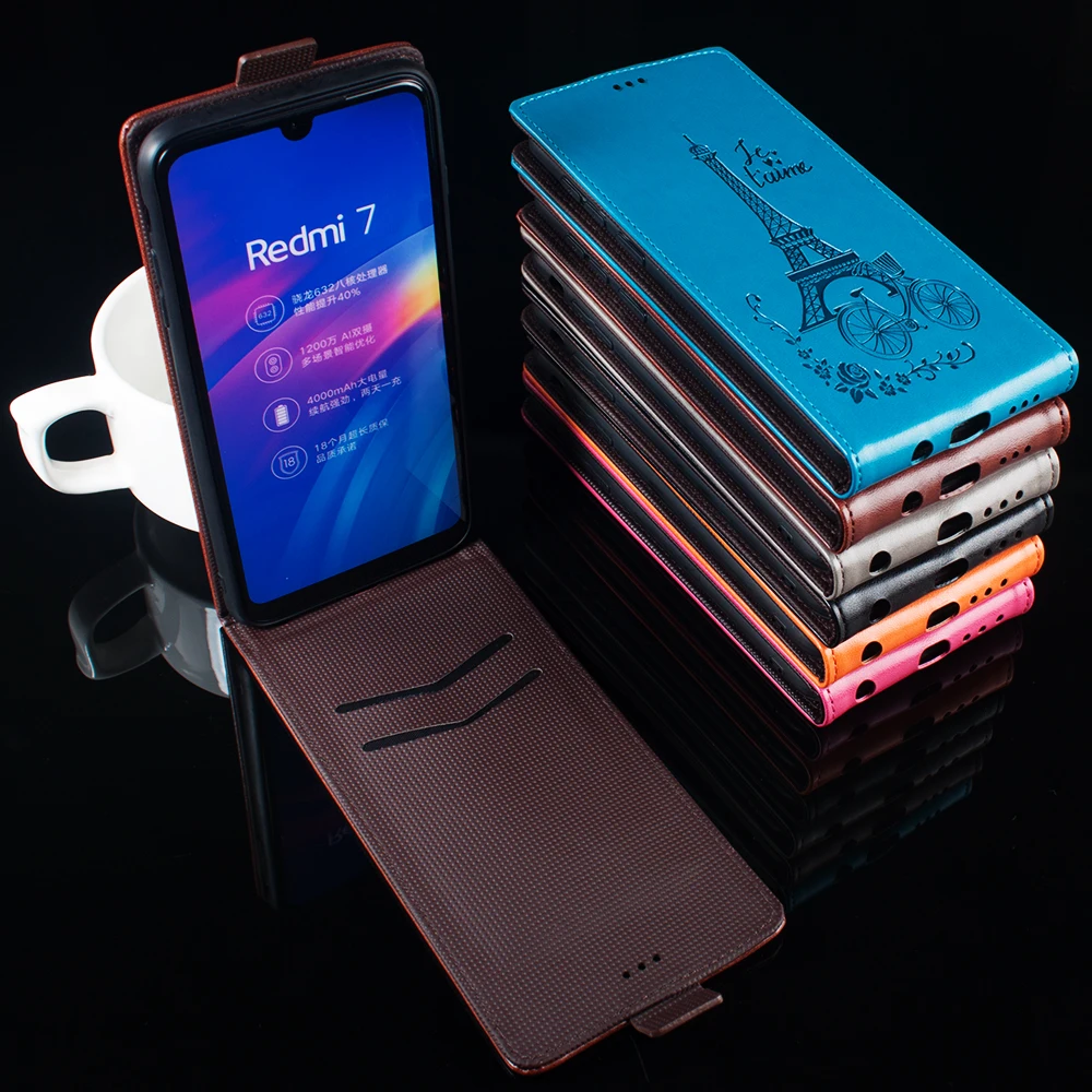 Leather Flip case on for xiaomi redmi note 8 8t note8 pro note8pro 8a 9 9s 7 note7 Phone Holder back cover | Мобильные телефоны и