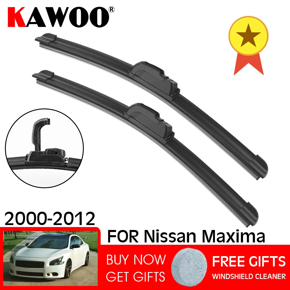 Автомобильные щетки KAWOO резиновые Дворники для Nissan Maxima Fit U Hook Arm 2000 2001 2002 2003 2004 2005