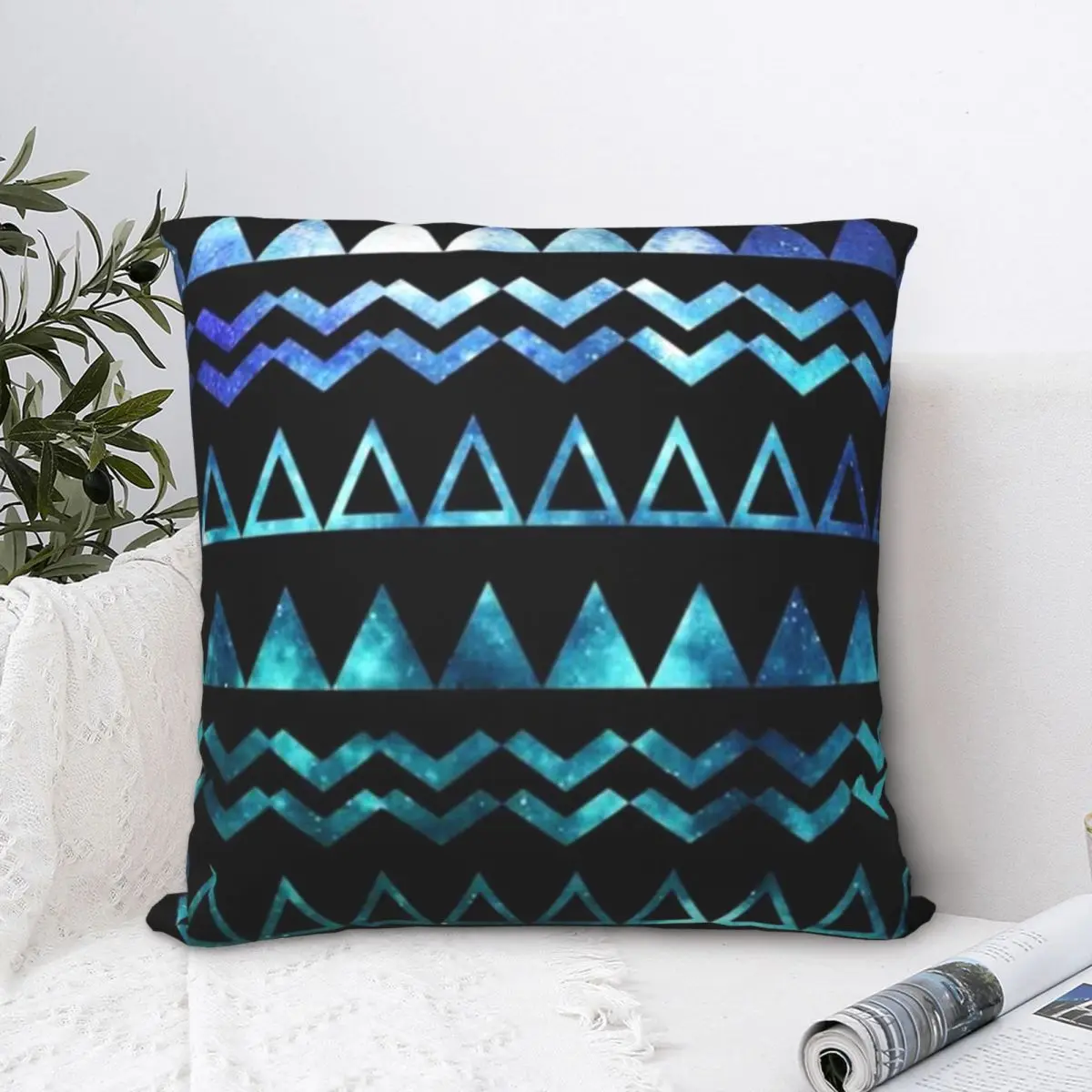 

Navajo Art Square Pillowcase Cushion Cover Spoof Zip Home Decorative Polyester Car Nordic 45*45cm