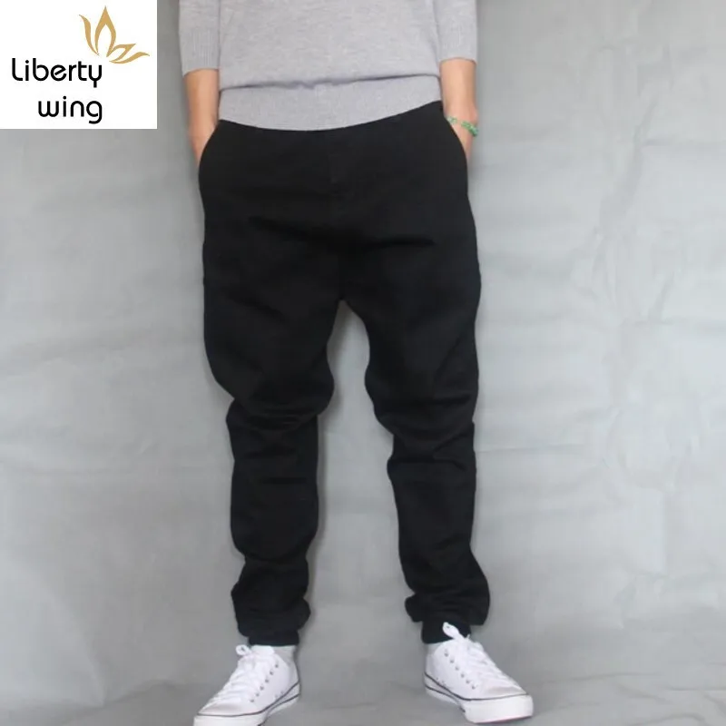 Топ бренд мешковатые деним свободные стирки для мужчин хип-хоп мальчиков