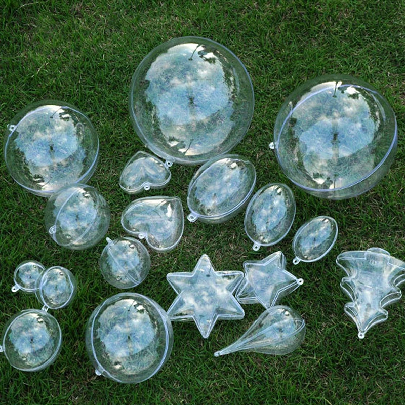 1 pc High Transparent Plastic Hollow Ball Christmas Decoration Hanging Wedding Candy Box Eternal Flower | Дом и сад
