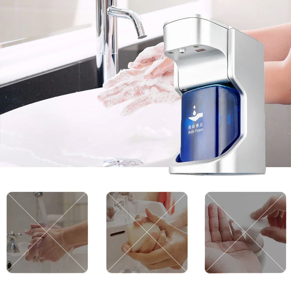 

Automatic Soap Dispenser Touchless Foaming Infrared Motion Sensor Hands-Free Soap Pump Dispenser For Bathroom Kitchen 450ML