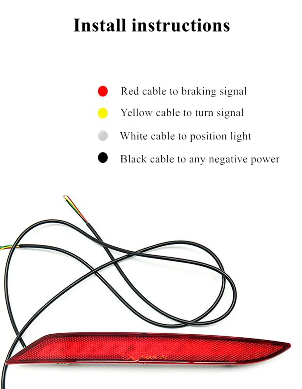 Светодиодный задний бампер динамических последовательного отражатель