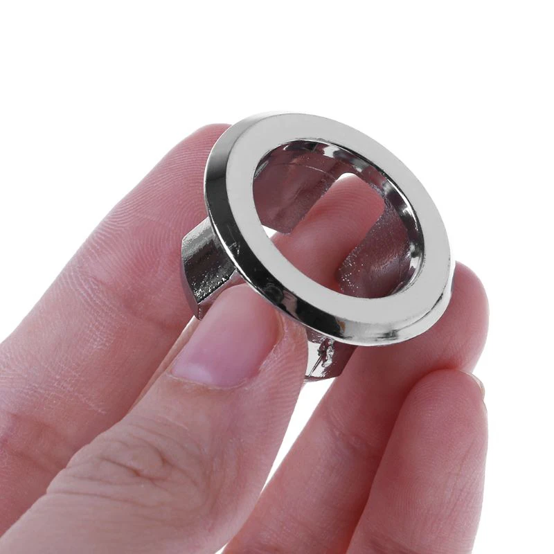 Bathroom Basin Sink Overflow Ring Six-foot Round Insert Chrome Hole Cover Cap 50PB Modern Tub Stopper Bathtub Drain | Обустройство