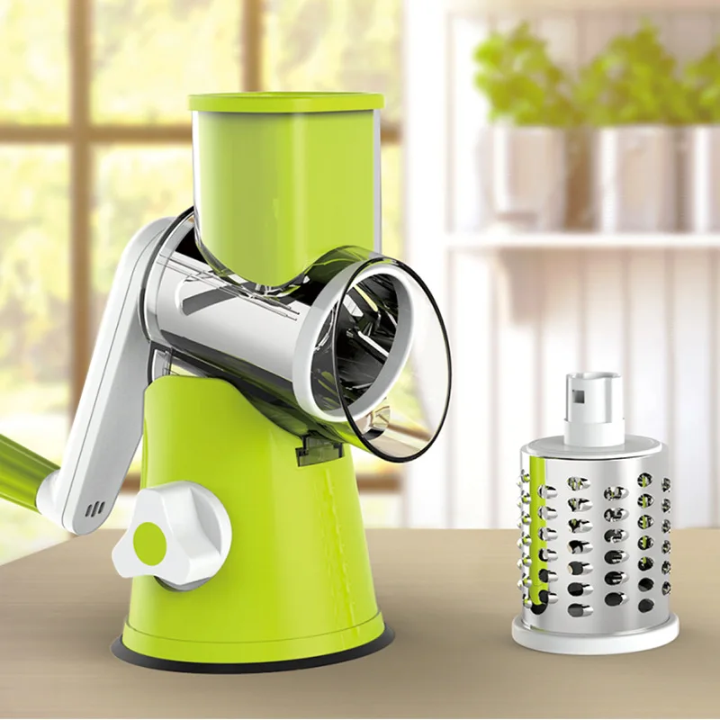 3 In 1 Multifunction Rotary Slicer Grater Hand Crank Vegetable Cutter Food Chopper Shredder Stainless Steel Carrot Cheese Tools | Дом и сад