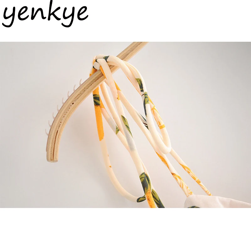 Женское шифоновое платье миди на бретелях спагетти с принтом лимона|Женские