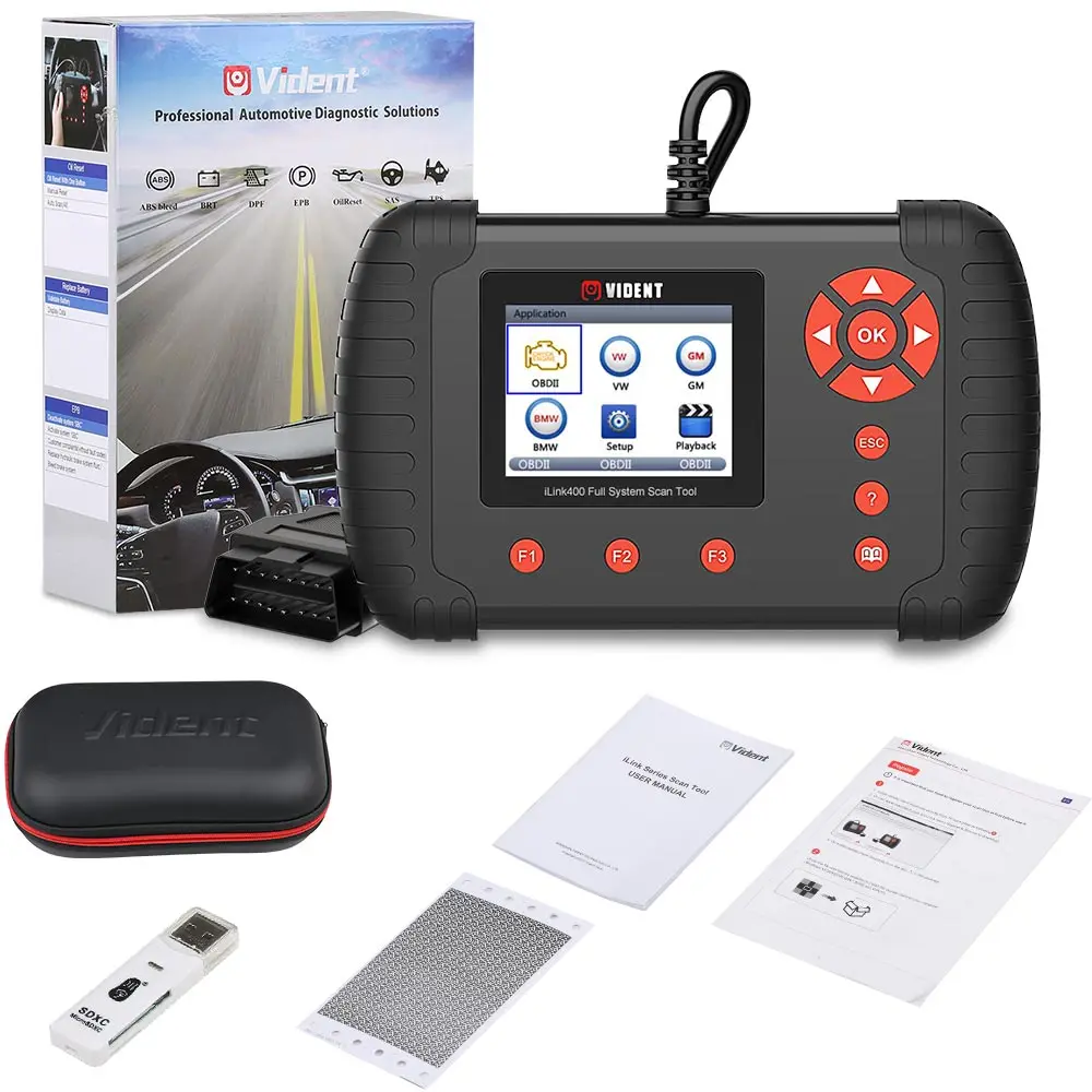 VIDENT iLink400 полный системный сканер с поддержкой ABS/SRS/EPB // DPF регенерация/сброс масла