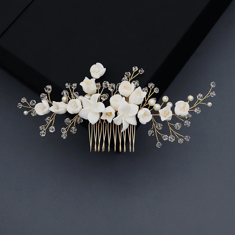Свадебный головной убор цветочный жемчуг аксессуары для волос украшения модный