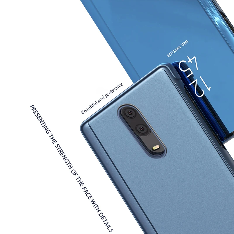 Mirror View Flip Case For Xiaomi Mi Note 10 9T CC9 Pro MI 8 9 A3 F1 SE Lite Full Cover on Redmi K30 K20 8A 8T 7 | Мобильные телефоны