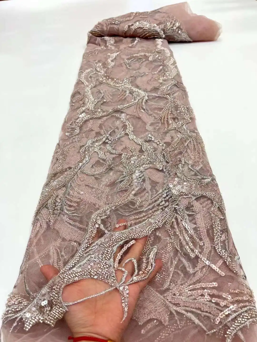 Хорошая цена Африканский вышитый дизайн французское кружево 21JRB-12901 с блестками и