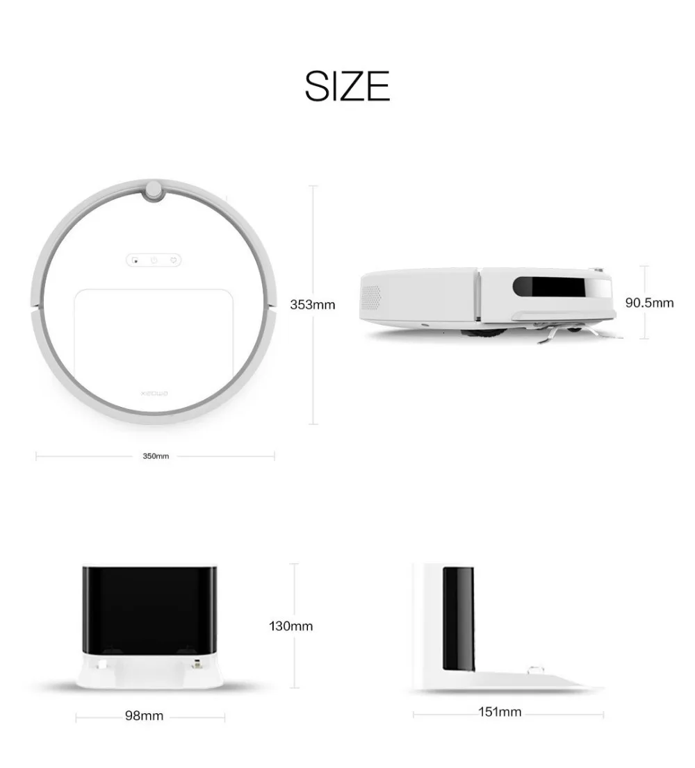 Xiaomi Умный робот-пылесос Xiaowa 1600Pa 2600mAh умная плановая Очистка для дома и офиса управление приложением