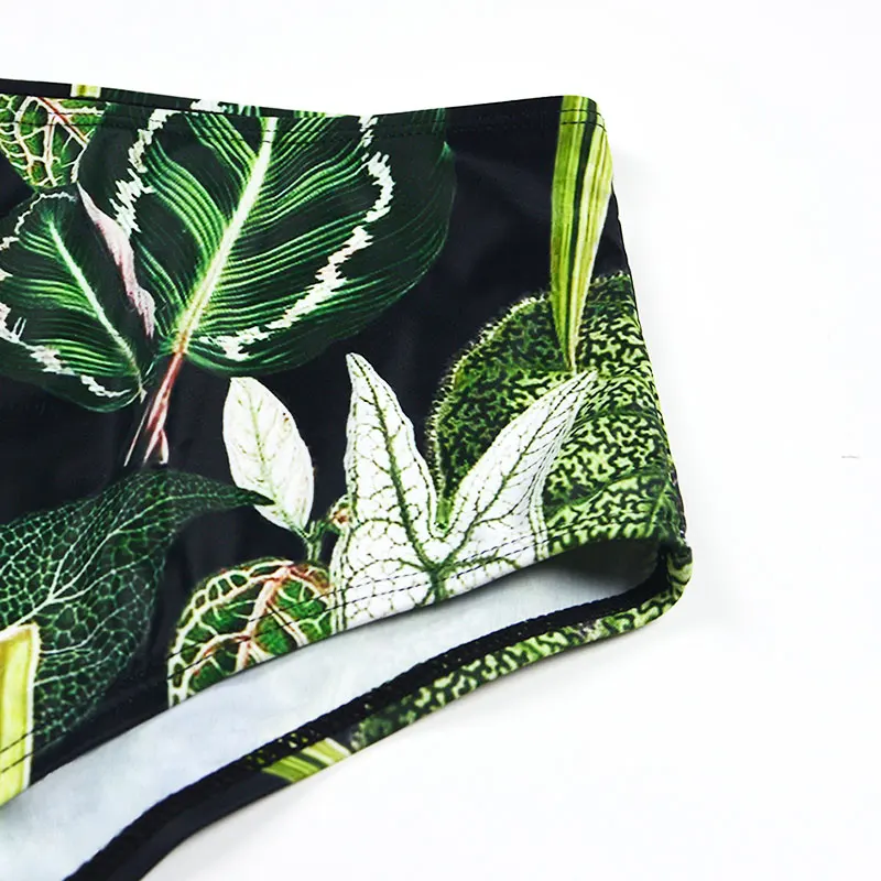 Женское бикини с высокой талией купальник оборками сексуальный купальный костюм