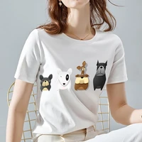 womens t shirt funny cartoon animal pattern series short sleeve tops all match classic white tee women clothing dropshipping