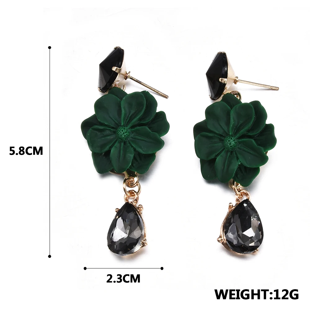 

Korean Fashion Charm Flower Earrings for Girls Women Elegant Party Statement Brincos Bijoux Gift Drop Earrings Jewelry Earrings