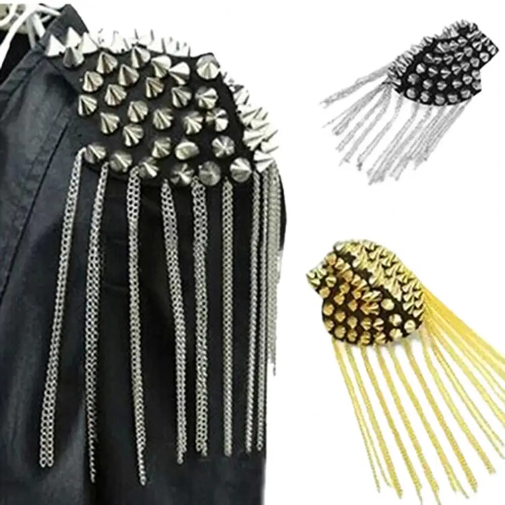 Vintage Brooch Charming Tassel Chain Punk Style Shoulder Board Mark Badges Celebration Party Suit Accessories | Украшения и