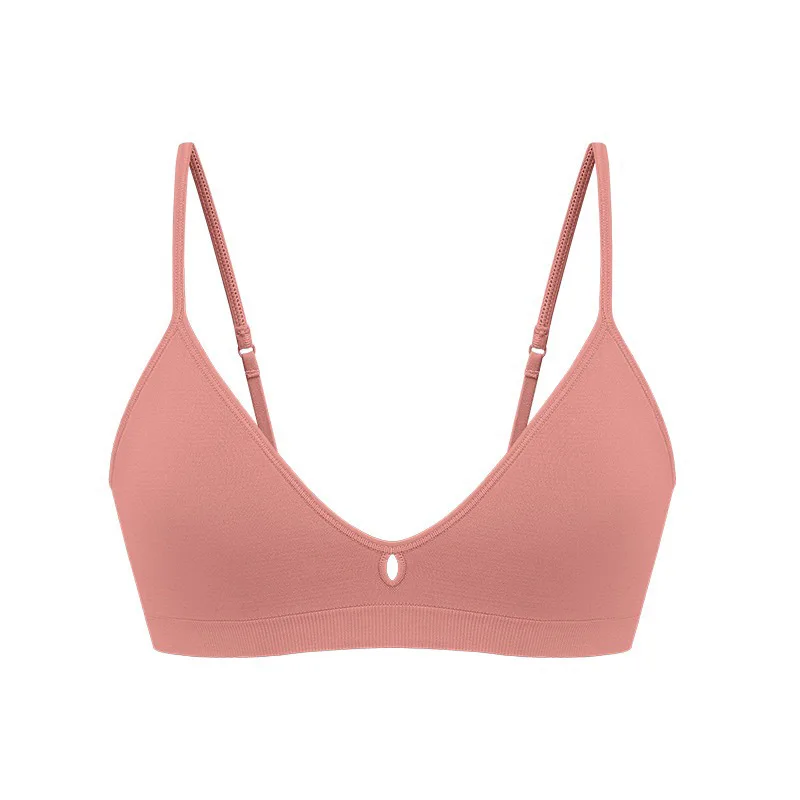 

2021 new girls and students bra vest underwear women's triangle cup bra thin bra bra bra