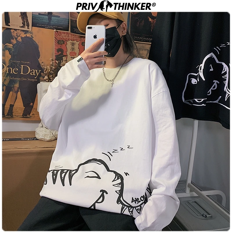 Мужская и женская футболка Privathinker с принтом динозавра весна 2020 уличный