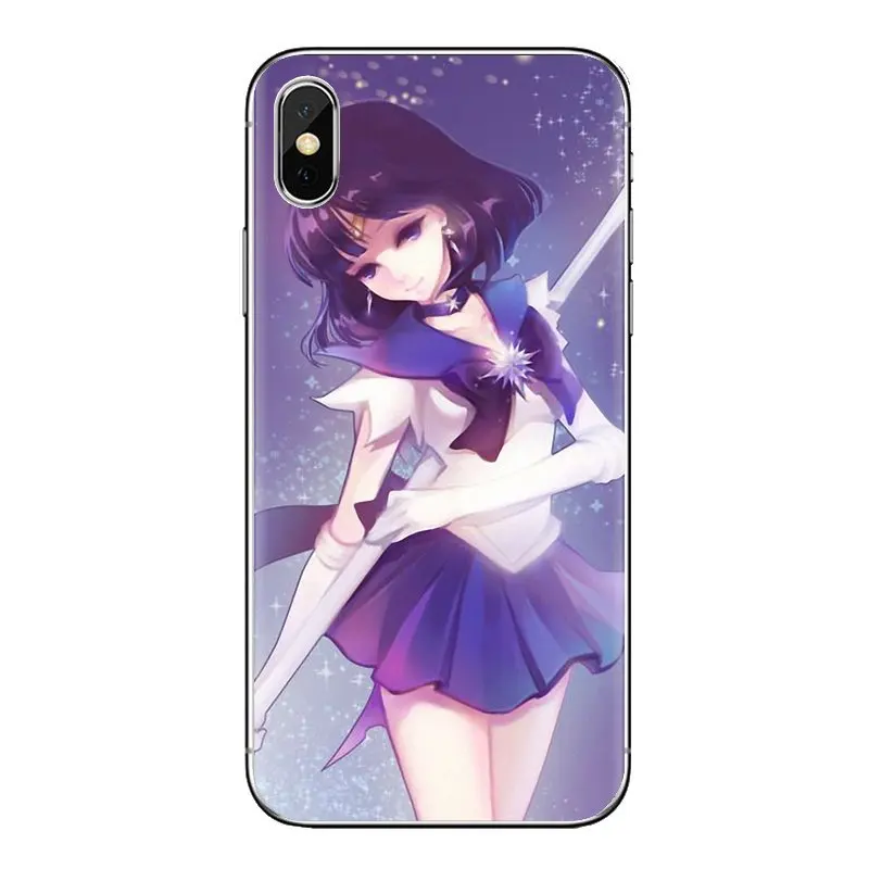 For Samsung Galaxy S3 S4 S5 Mini S6 S7 Edge S8 S9 S10 Plus Note 3 4 5 8 9 Sailor Saturn Moon Japan Girls Soft Transparent Covers |