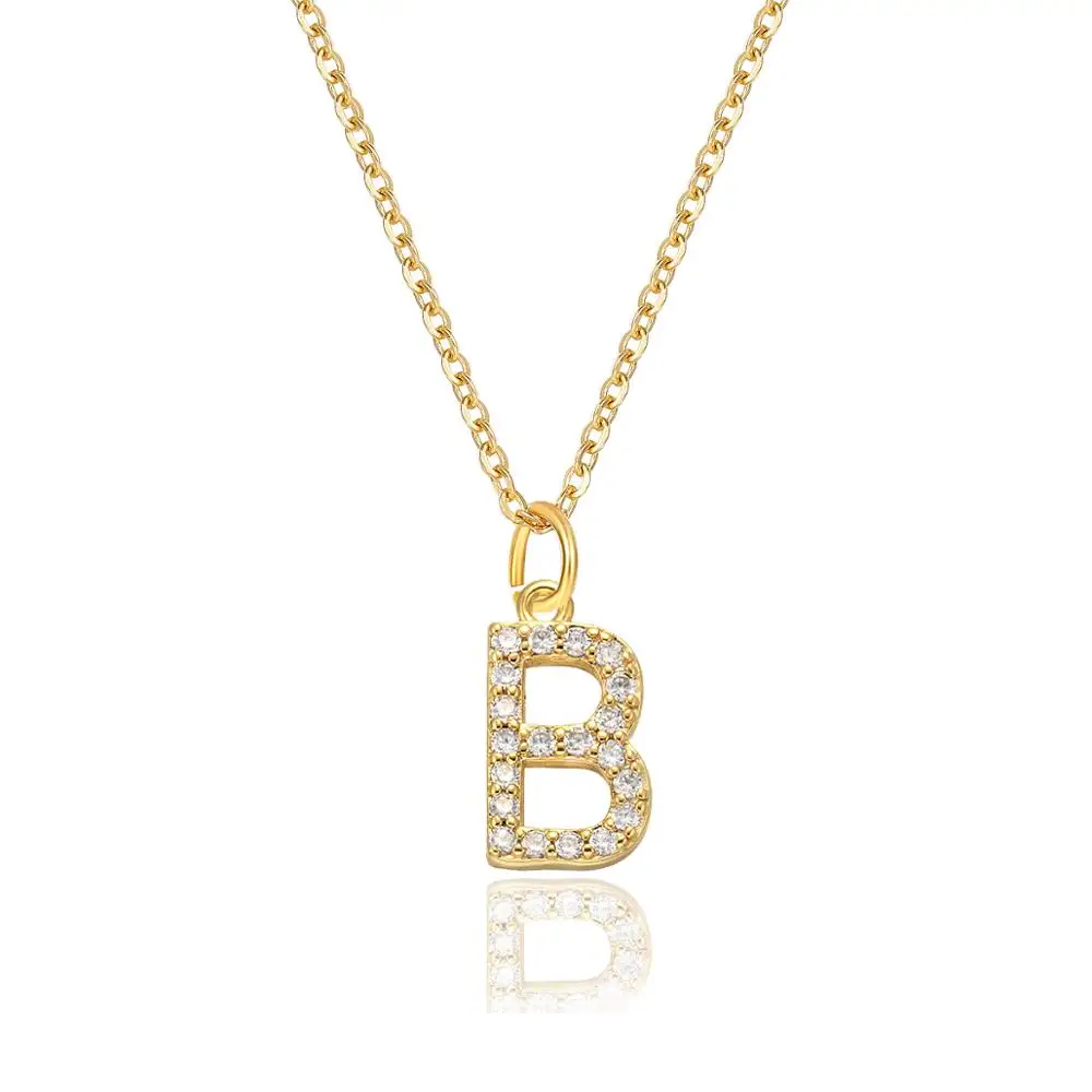 

Fashion Initial Name Necklace For Women Gold Silver Color Letter Chain Simple 26 A-Z English Alphabet Pendant Necklace Jewelry
