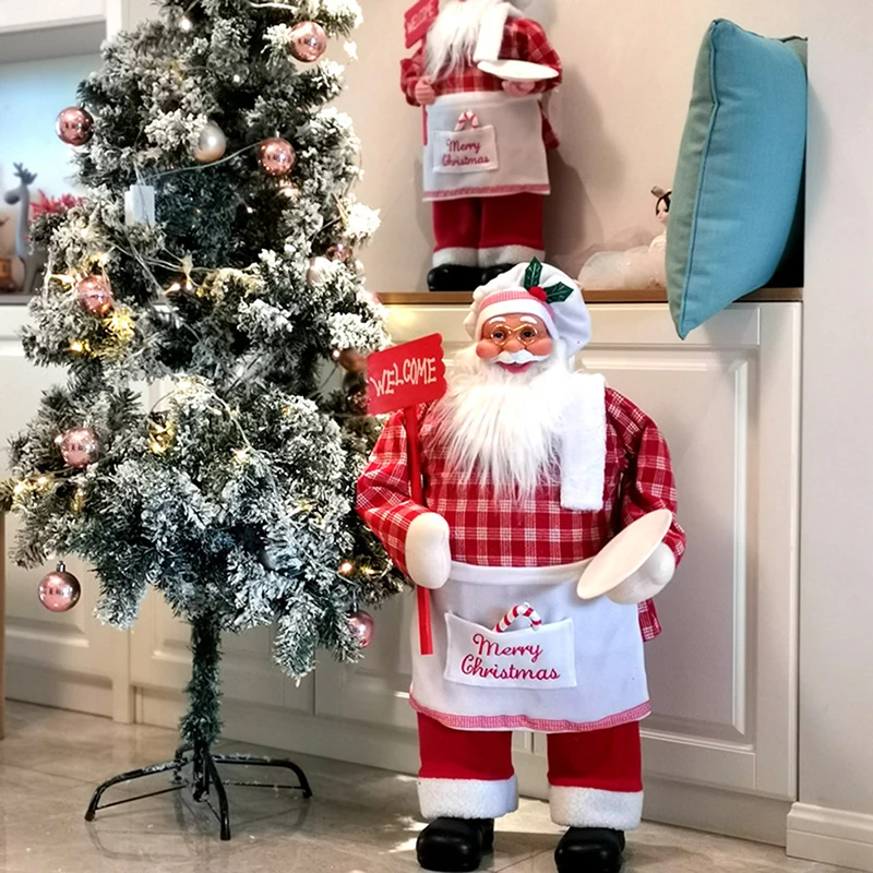 

Christmas Decorations For Home Big Santa Claus Doll Children Xmas New Year Gift Christmas Tree Decor Wedding Party Supplies