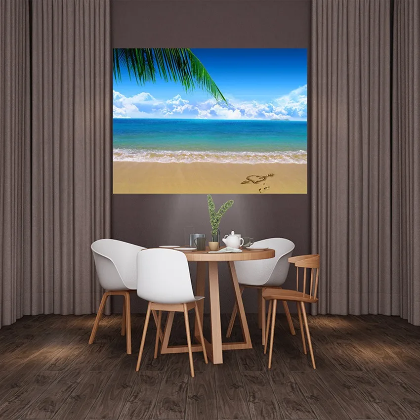 

Sea View Tapestry Beach Wall Hanging Beautiful Sunset Psychedelic Background Sky Picnic Blanket Home Decor Wall CLoth