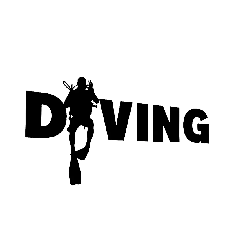 

W-0852 Creativity Diving Unique Silhouette Modeling Personality Car Stickers PVC Fashion Auto Window Bumper Waterproof Decals