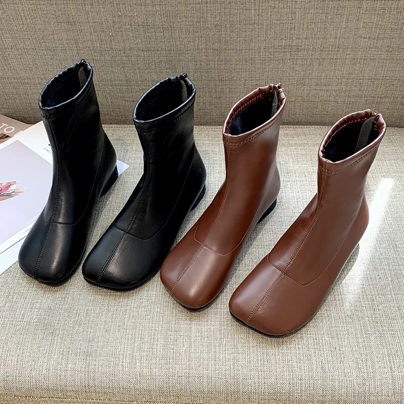Женские зимние ботинки JINJIN-54-2019 женские ботильоны высококачественные кожаные