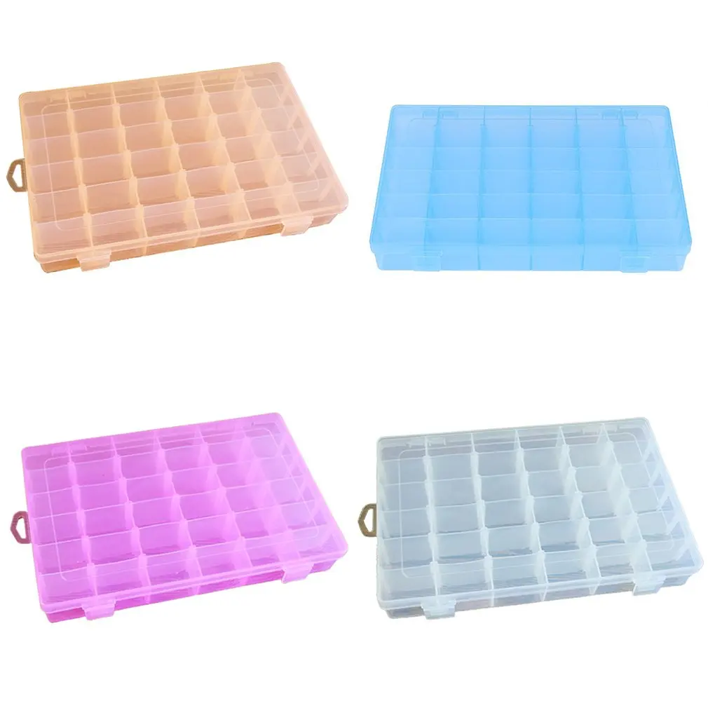 36 Сетка Прозрачная пластиковая коробка для хранения косметики лекарств серьги